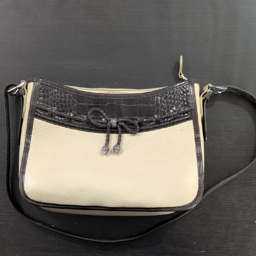 Brighton Cream and Black Shoulder Bag